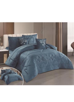 SMART HOME Winter Double Bedspread Quilt Set with Embossed Pattern, Velvet and Fur, Size 240*260cm  - Image 1