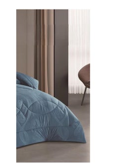 SMART HOME Winter Double Bedspread Quilt Set with Embossed Pattern, Velvet and Fur, Size 240*260cm  - Image 4