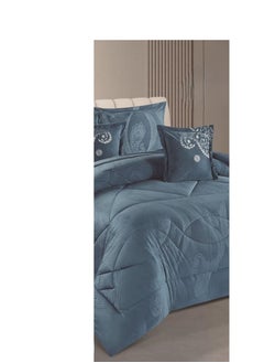 SMART HOME Winter Double Bedspread Quilt Set with Embossed Pattern, Velvet and Fur, Size 240*260cm  - Image 3