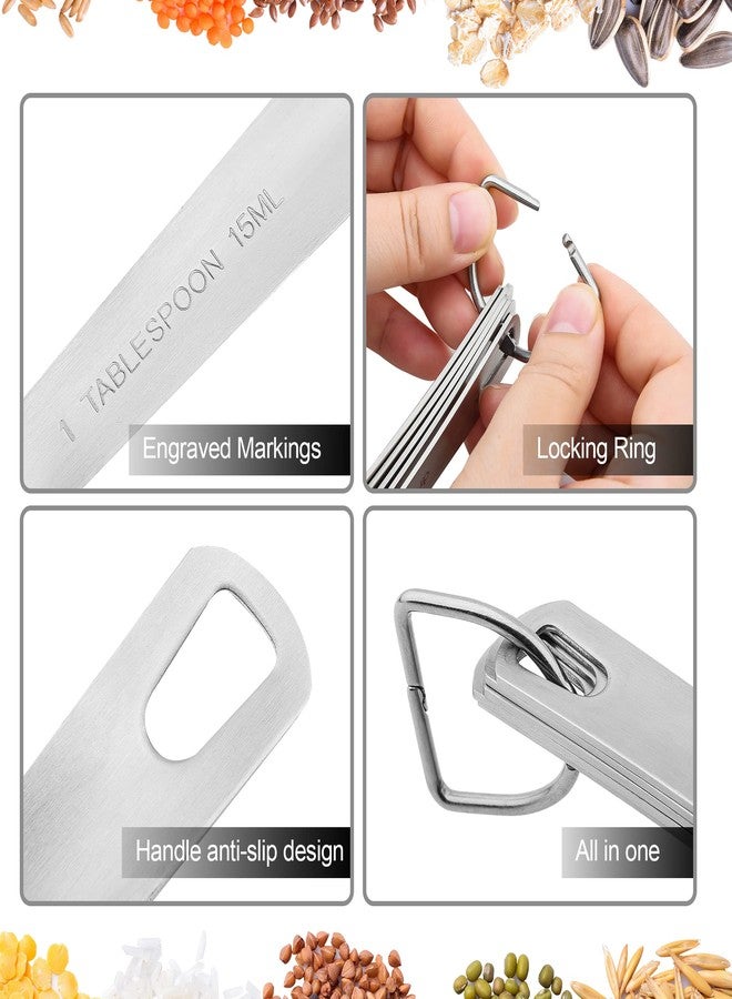 Smithcraft طقم أكواب قياس من الفولاذ المقاوم للصدأ من سميثكرافت، 8 قطع، فضي، 240 مل - Image 4