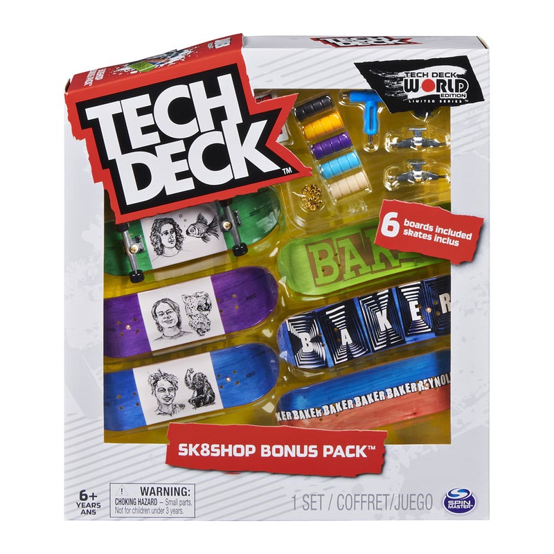Tech Deck تكنيك ديك، حزمة مكافأة سك8 شوب لسبينغربورد، ألواح تزلج مصغرة قابلة للتجميع والتخصيص (الأنماط قد تختلف) - Image 1
