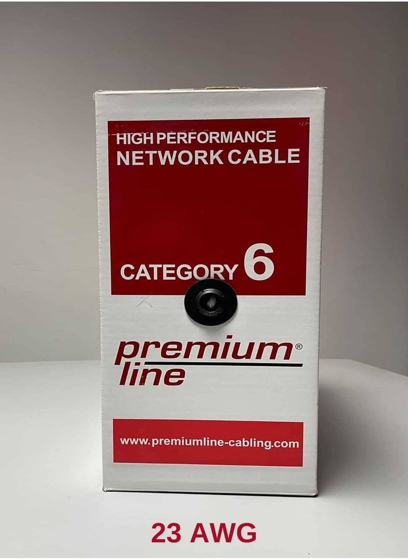 Premium Line - Premium Line Cat 6 U/UTP Installation cable, 23 AWG, 305M Roll, PVC, Grey, 206141115 - Image 1
