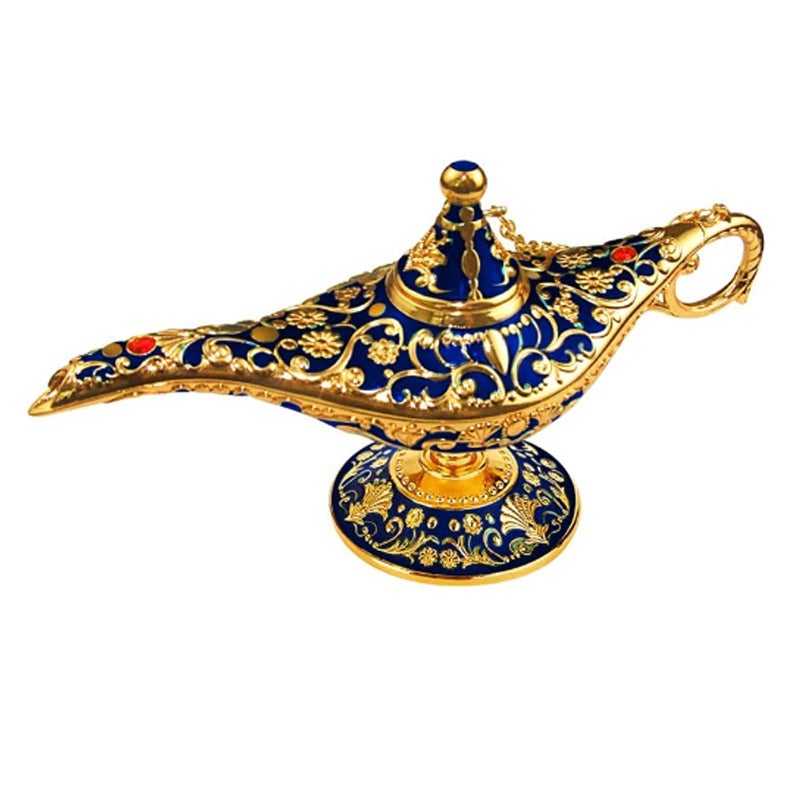 SUNMALL SUNMALL Vintage Legend Aladdin Lamp Magic Genie Wishing LightCollectable Rare Classic Arabian Costume Props Lamp Tabletop Decor Crafts for HomeWedding DecorationGift for Party