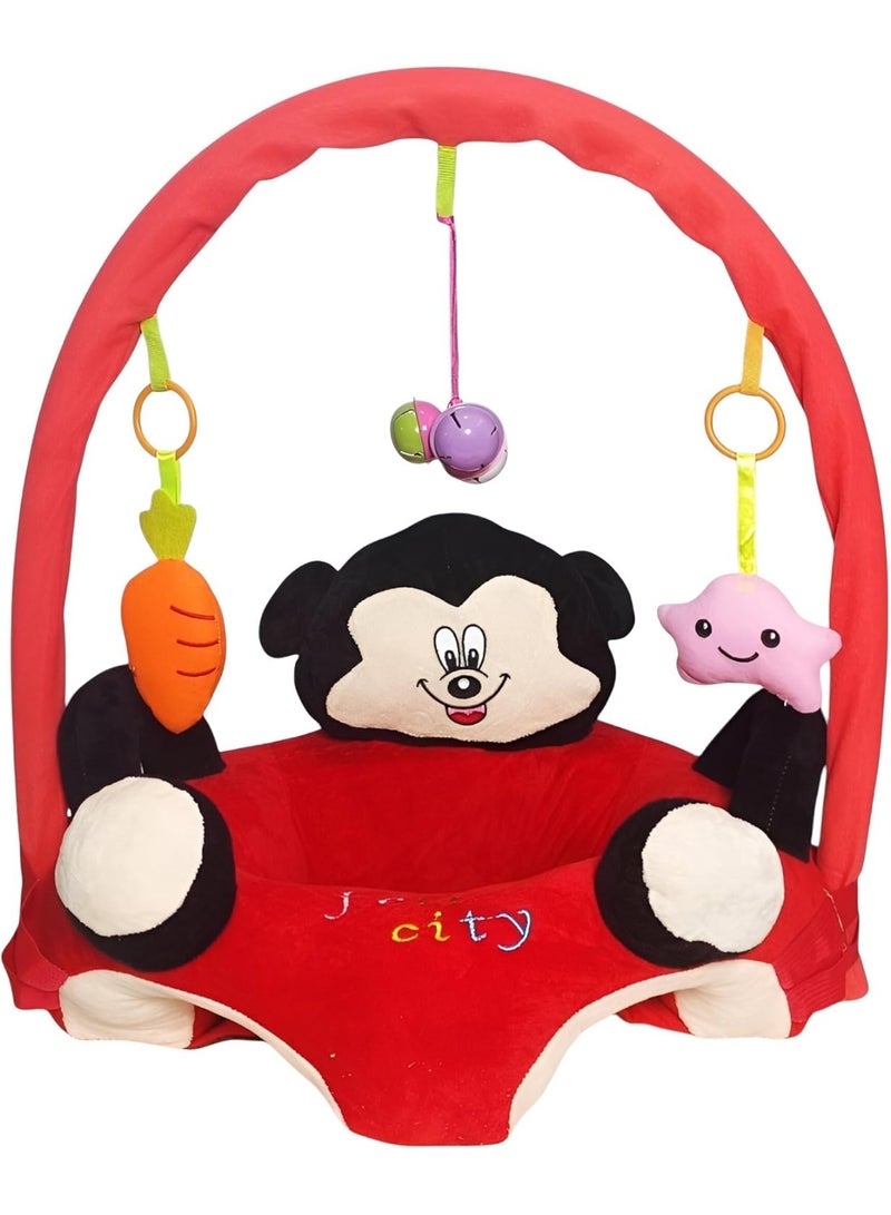 Imported Baby Sitting & Standing Support Toy – Soft Educational Plush with Anklet | Infant Development Stand  - Image 2