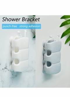 Excefore Shower Head Holder, Shower Head Suction Cup Holder Silicone Relocatable Wall Shower Head Holder Without Drilling Adhesive Mount Bracket for Senior Kid Adult...  - Image 3