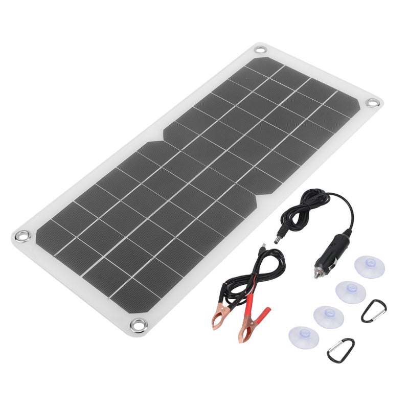 Flexible Solar Panel: 5V Dual USB 12V Output - High Conversion Rate Portable Solar Charger for Outdoor Emergency, Car Battery and Mobile Device Charging - Image 1