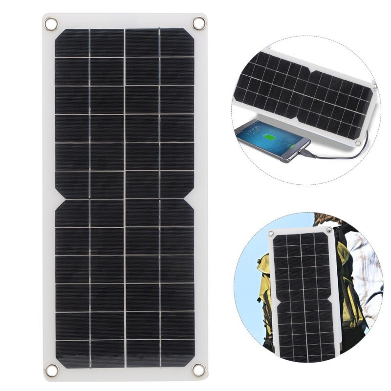 Flexible Solar Panel: 5V Dual USB 12V Output - High Conversion Rate Portable Solar Charger for Outdoor Emergency, Car Battery and Mobile Device Charging - Image 5