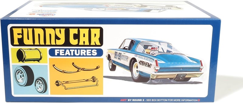 AMT طقم نموذج سيارة فاني كار هيمي هاسلر 125 مقياس بليموث باراكودا 1966 - Image 2