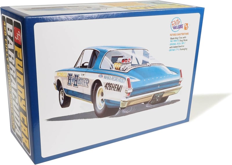 AMT طقم نموذج سيارة فاني كار هيمي هاسلر 125 مقياس بليموث باراكودا 1966 - Image 1