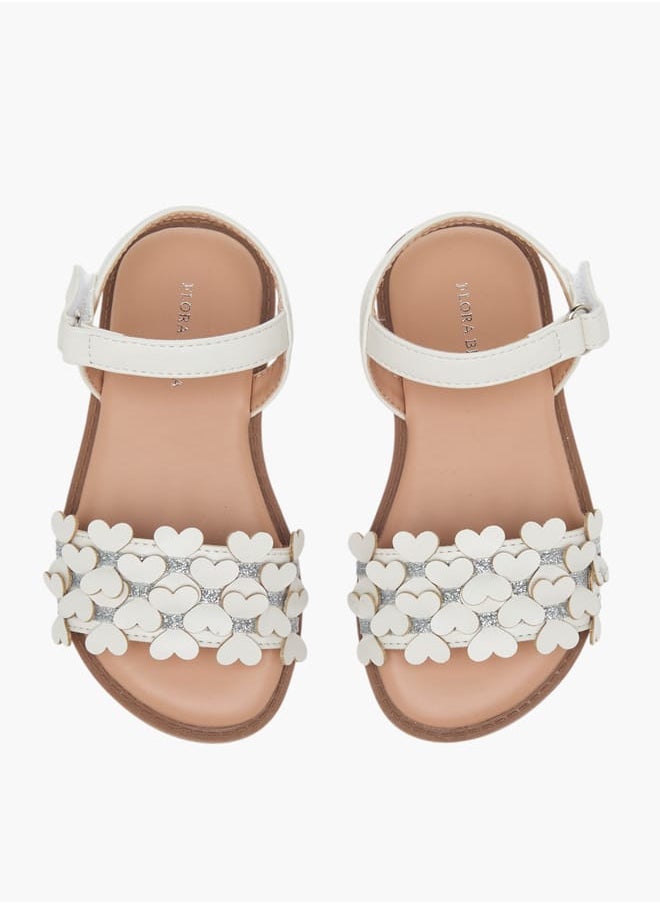 Flora Bella By Shoexpress Girls Textured Strap Sandals With Hook & Loop Closure  - Image 2