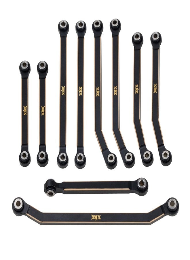 DJX CNC Brass High Clearance 4-Link w/Steering Link Set for 1/18 RC Crawler Redcat Ascent-18(Brass) - Image 1