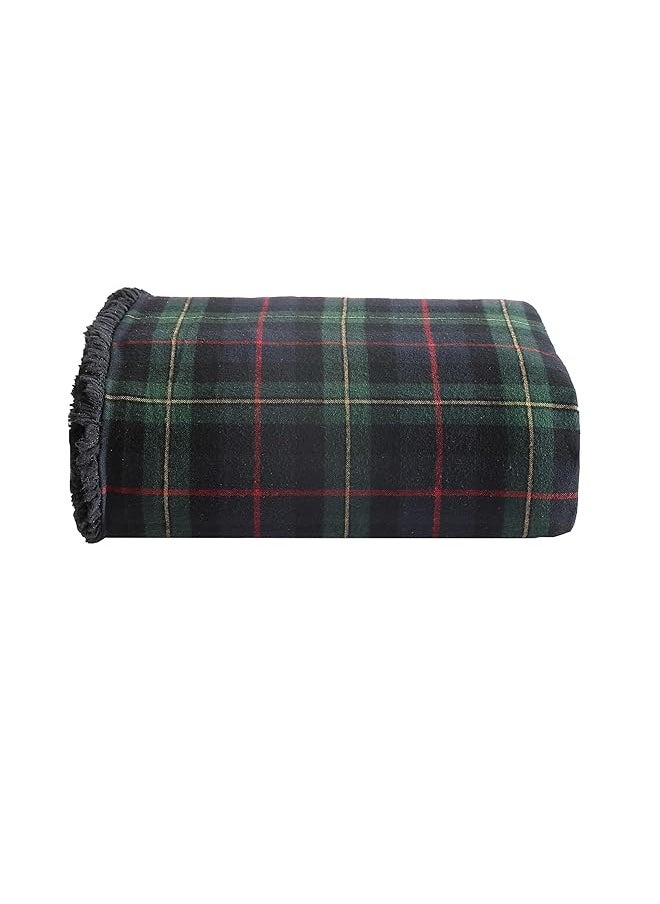 Eddie Bauer Throw Blanket Super Soft Reversible Cotton Flannel Sherpa Bedding Ideal And White Elephant Gifts Cozy Plaid Throw Blankets For Couch Pine Tartan Throw  - Image 1