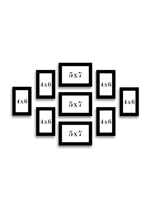 CDM Wall Wood MDF Photo Frame (Black,9 Photos) - Image 2