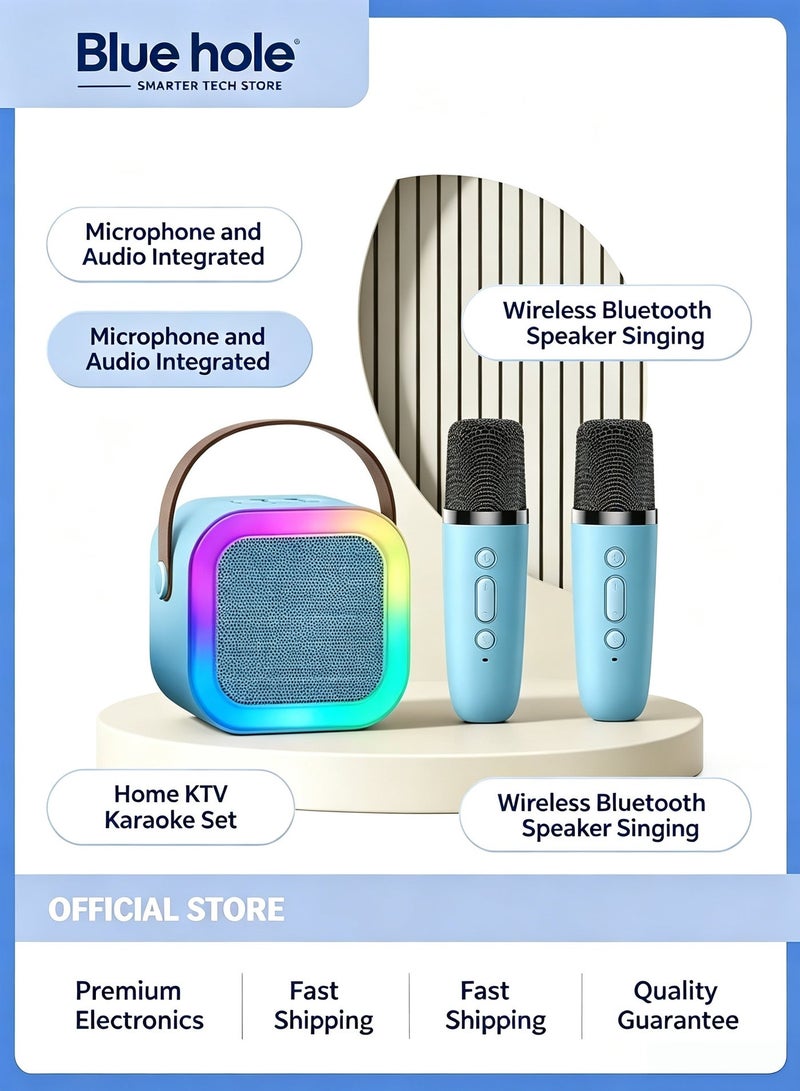 BlueHole Microphone and Audio Integrated Microphone Home KTV set Home Karaoke Artifact Wireless Bluetooth Speaker Singing Children - Image 1