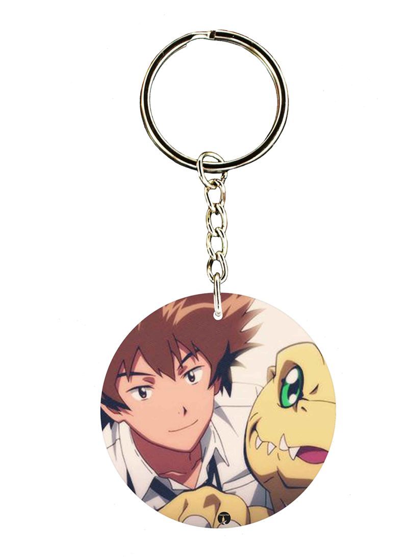 RKN Double Side Anime Digimon Printed Keychain