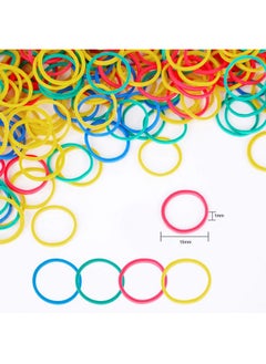 HOYOLS 1/2 Inch Small Rubber Bands For Hair Ties Assorted Color Rainbow Elastics Mini Reusable Rubberband For Braids Braiding Colorful For Baby Girl Infants Toddler Supplies 1000Pcs (S) Latex Free  - Image 3