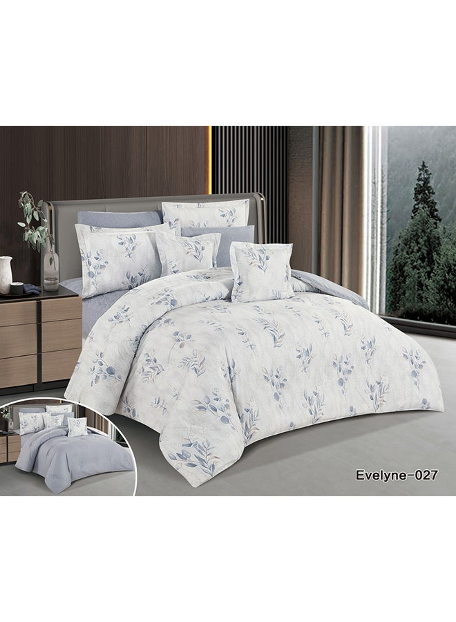 ليفور طقم لحاف من هورس  كلاسيك قطن فاخر 100٪ بنقشة الزهور 8قطع - Image 1