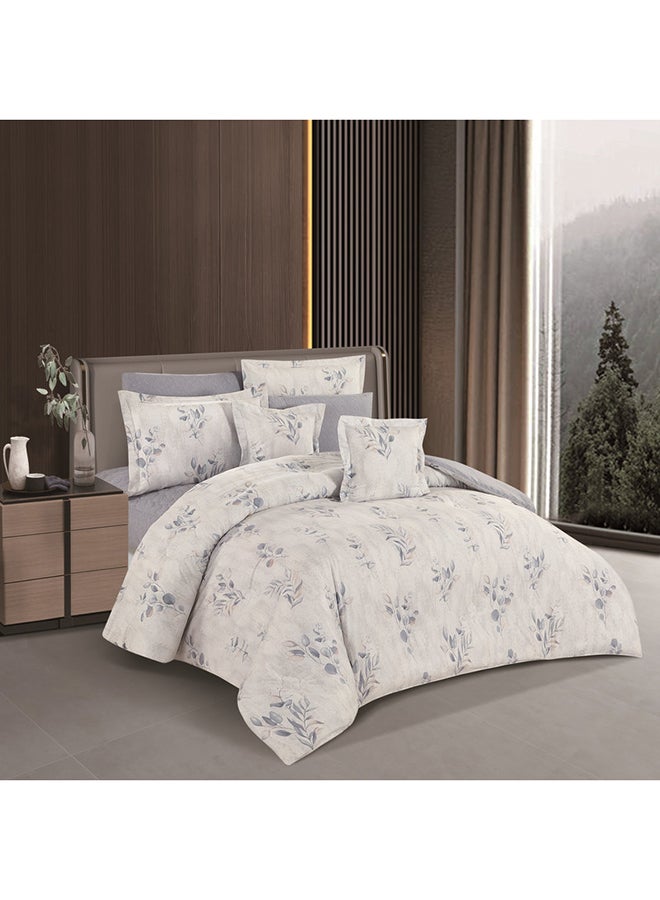 ليفور طقم لحاف من هورس  كلاسيك قطن فاخر 100٪ بنقشة الزهور 8قطع - Image 2