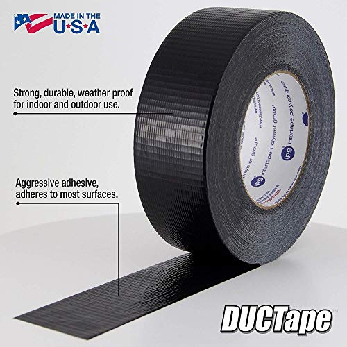 IPG JobSite DUCTape, Colored Duct Tape, 1.88" x 20 yd, Black (Single Roll) - Image 2