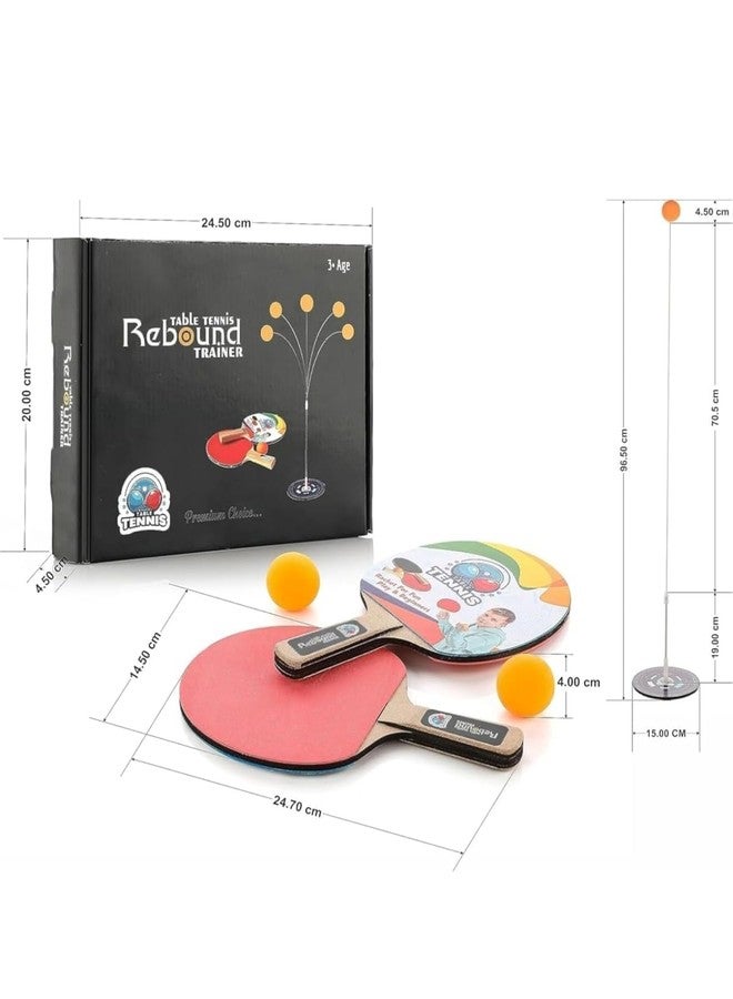 HARIRUP Table Tennis Training Set with Rebound Base, 2 Rackets, 2 Balls, Indoor Solo Practice Kit| Parent Child Interaction Indoor Toys| Solo Tennis Trainer - Image 4