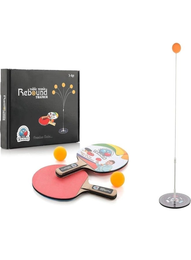 HARIRUP Table Tennis Training Set with Rebound Base, 2 Rackets, 2 Balls, Indoor Solo Practice Kit| Parent Child Interaction Indoor Toys| Solo Tennis Trainer - Image 2