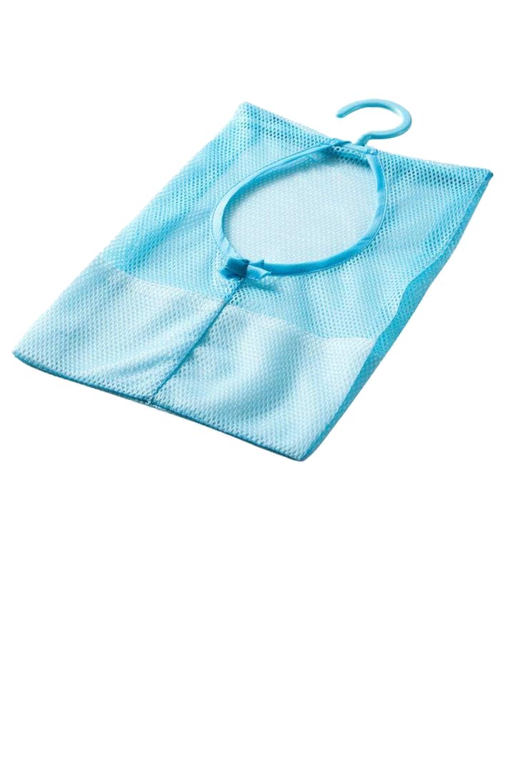 Luvina Multipurpose Clothespin Bag with Hanger,Hanging Storage Mesh Bag for Home Laundry Net Pouch bathroom organizer - Image 1