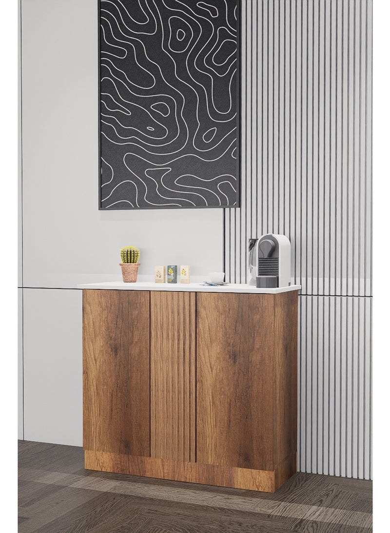 كوفي وورلد ركن القهوة مودرن عصري باللون عسلي. - Image 2