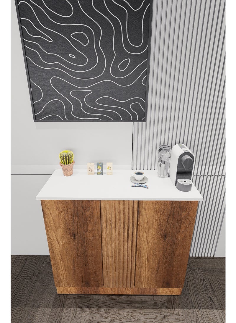 كوفي وورلد ركن القهوة مودرن عصري باللون عسلي. - Image 4