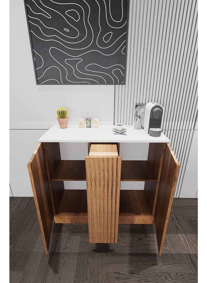 كوفي وورلد ركن القهوة مودرن عصري باللون عسلي. - Image 5