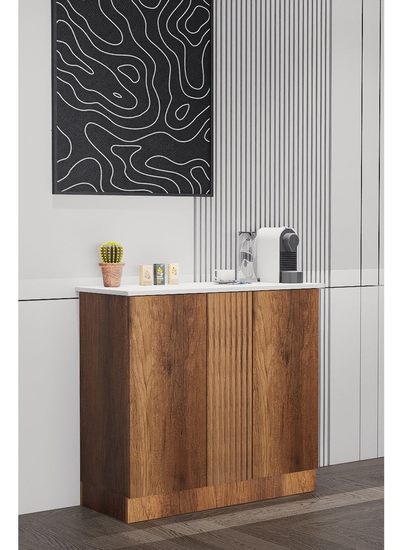 كوفي وورلد ركن القهوة مودرن عصري باللون عسلي. - Image 3