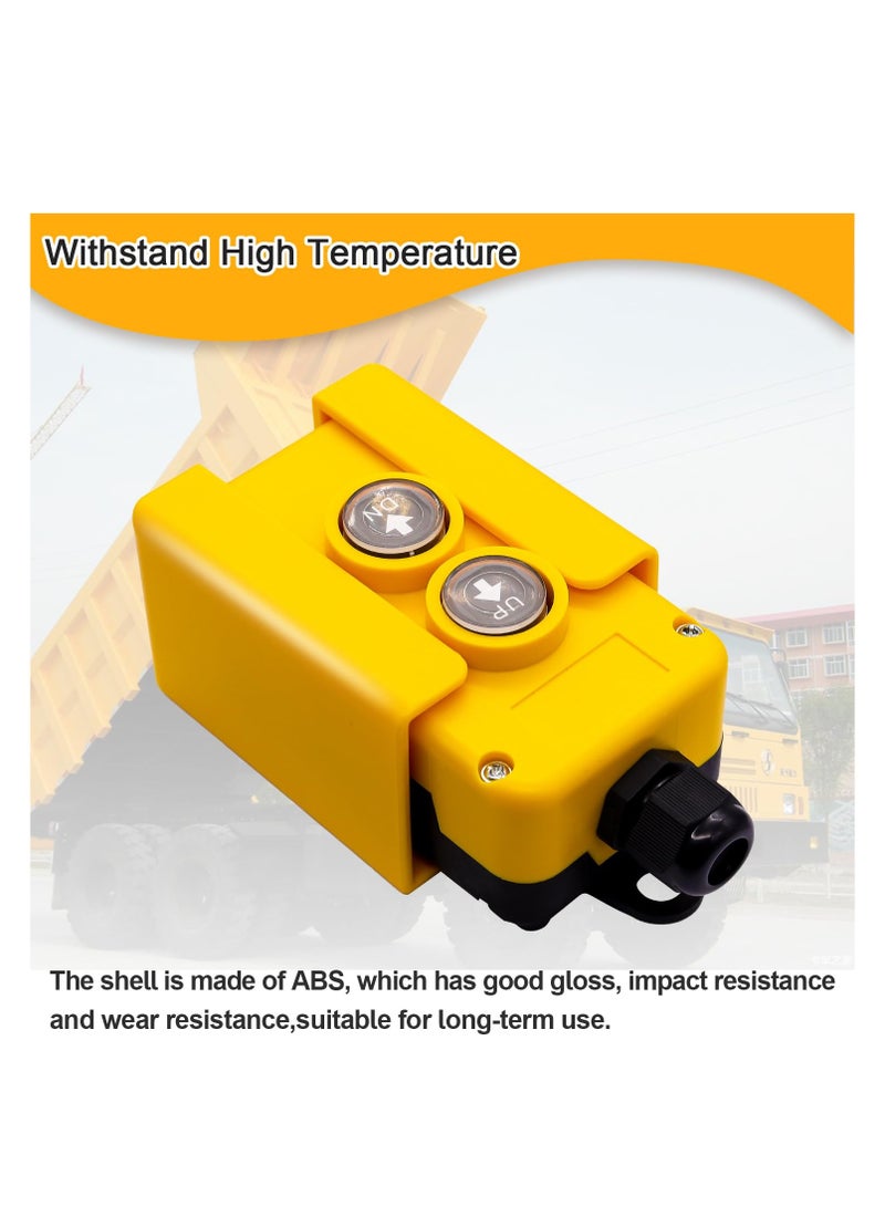 Cobest Dump Trailer Remote Control Switch, 12V DC Trailer Up and Down Control Switch, ABS Material Protective Shell, Dust-proof and Weatherproof, Magnetic Back, for Lift Gate Truck Tipper Trailer Hoist G018 - Image 3