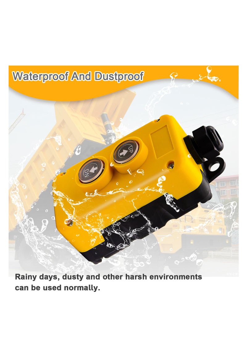 Cobest Dump Trailer Remote Control Switch, 12V DC Trailer Up and Down Control Switch, ABS Material Protective Shell, Dust-proof and Weatherproof, Magnetic Back, for Lift Gate Truck Tipper Trailer Hoist G018 - Image 2