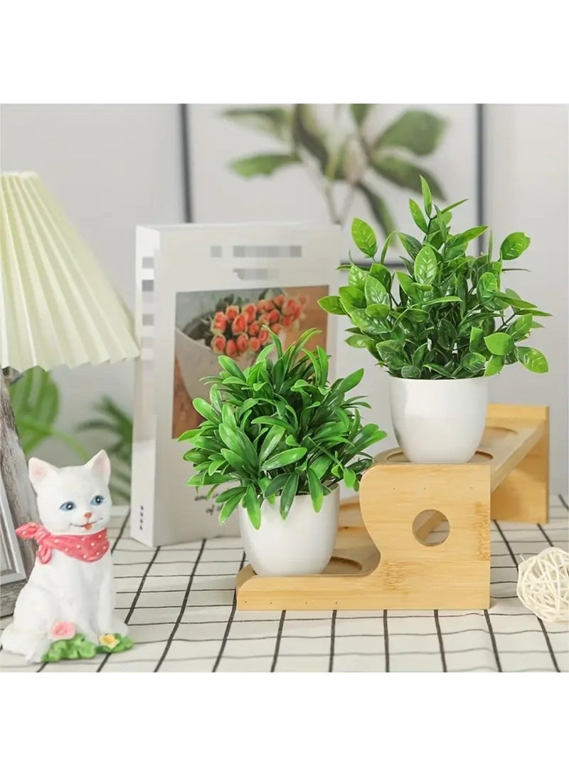 زيد أورا مجموعة من 4 نباتات صناعية صغيرة الحجم للاستخدام الداخلي للمنزل والمكتب والحمام - Image 5