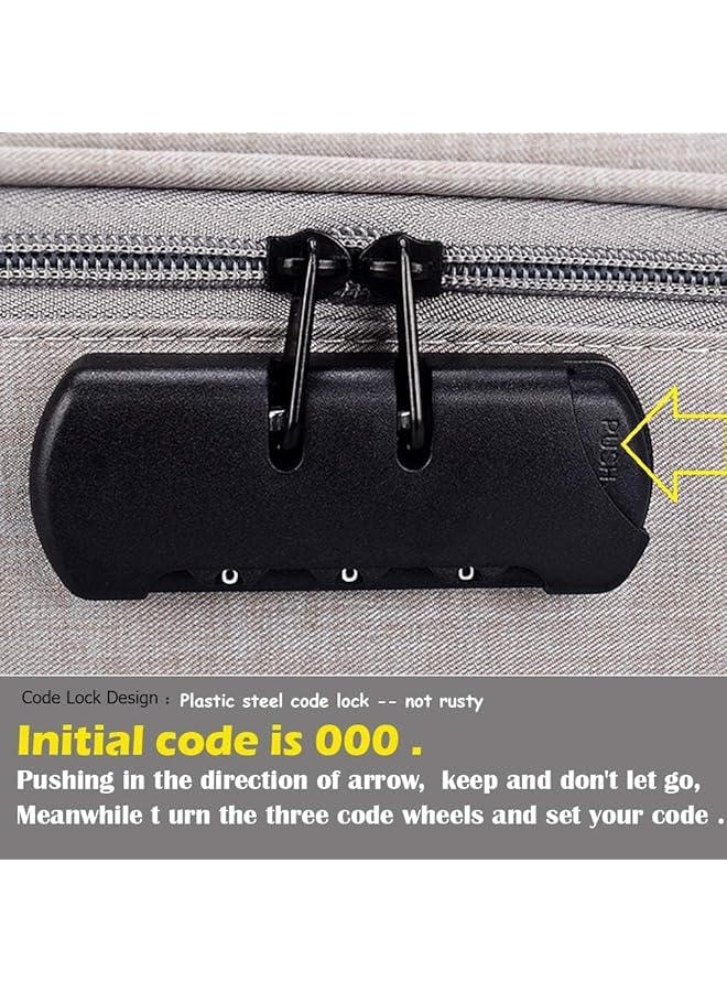 erorex File Organizer Bag Waterproof Oxa4 Size 5 Layer Credential Bag File Pocket With Safe Code Lock Travel Bag With Separators Grey - Image 3