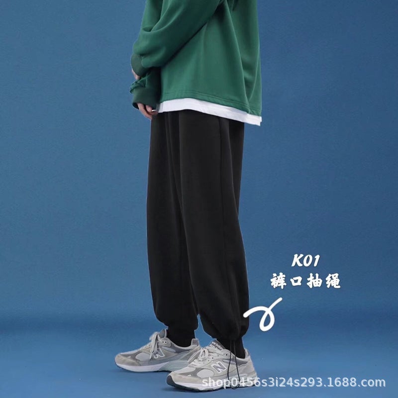 Jeans Mens Spring Autumn and Winter Teenagers New Gray Straight Loose Wide Leg Fashionable Casual Long Pants Y01  - Image 1