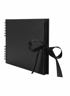 Photo Album Scrapbook, DIY 80 Black Pages (40 Sheets) Scrap Book Memory Book Wedding Guest Book, for Mum Family Birthday