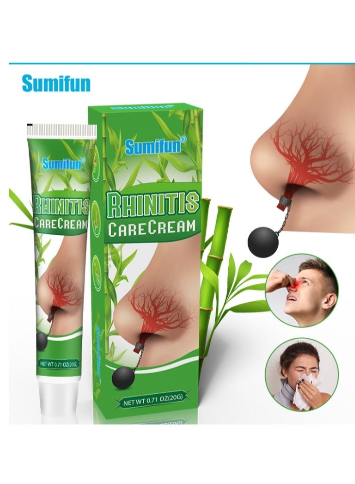 Sumifun Rhinitis Cream, Relives Nasal Allergy Symptoms,For Dry Nose, Nasal Irritation, Cracked Nose, Stuffy Nose, Allergy Relief Natural Herbal Rhinitis Cream 20g - Image 2