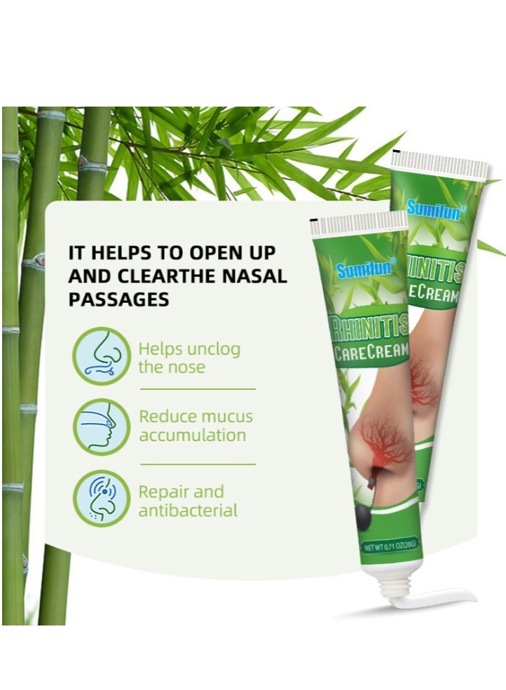 Sumifun Rhinitis Cream, Relives Nasal Allergy Symptoms,For Dry Nose, Nasal Irritation, Cracked Nose, Stuffy Nose, Allergy Relief Natural Herbal Rhinitis Cream 20g - Image 5