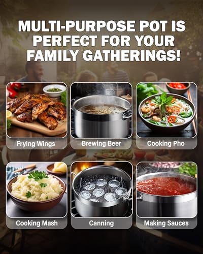 Cooks Standard أواني الطهي القياسية من الفولاذ المقاوم للصدأ، وعاء مرق احترافي سعة 20 كوارت مع غطاء، فضي - Image 3
