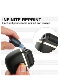 KASTWAVE Identity Protection Roller Stamps 1 Pack - Wide Identity Theft Protection Stamp Privacy Roll Stamp Identity Theft Protection Roller for ID Blockout - Privacy Confidential and Address Blocker (Black)  - Image 3