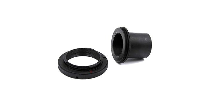 SUPERNIC Metal 1.25'' Telescope Camera T-Adapter and T2 T-Ring Adapter for SLR(Fits All SLR Cameras - Image 1
