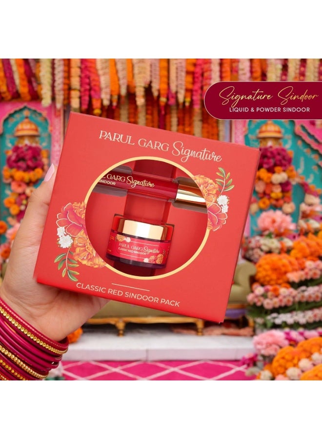 Parul Garg Beauty Signature Shringar Glam Pack | Bindi Book, Sindoor & Pink Potli | Festive Gift Set for Women | Bridal Makeup & Gifting Combo for Women - Image 2