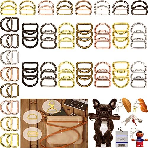DIY Crafts (3 Pcs D Rings, Silver) Keyrings & Keychains Round Swivel Snap Hooks Key Rings Chain Jump Rings Mini Screw Metal For Lanyard, ID, Bags, Wallets, Luggage Making - Image 1
