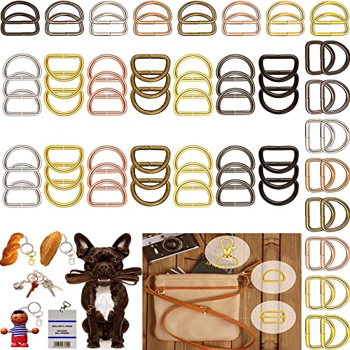 DIY Crafts (3 Pcs D Rings, Silver) Keyrings & Keychains Round Swivel Snap Hooks Key Rings Chain Jump Rings Mini Screw Metal For Lanyard, ID, Bags, Wallets, Luggage Making - Image 2