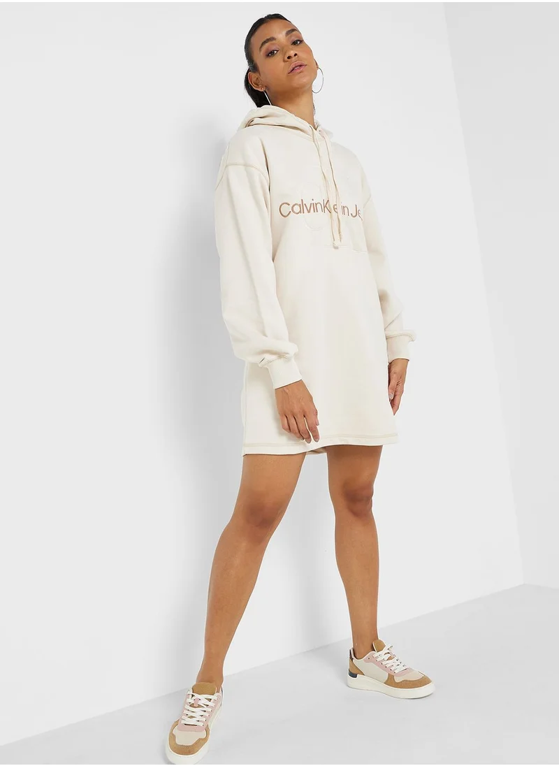 Calvin Klein Jeans Hooded Logo Dress