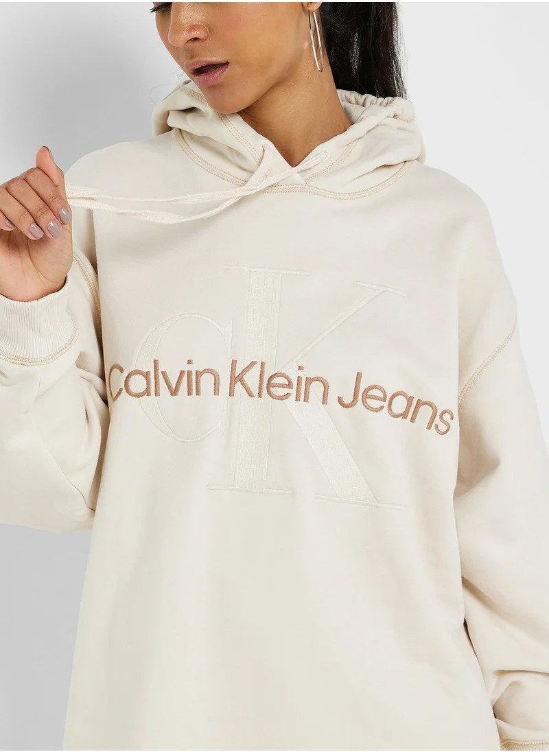 Calvin Klein Jeans Hooded Logo Dress