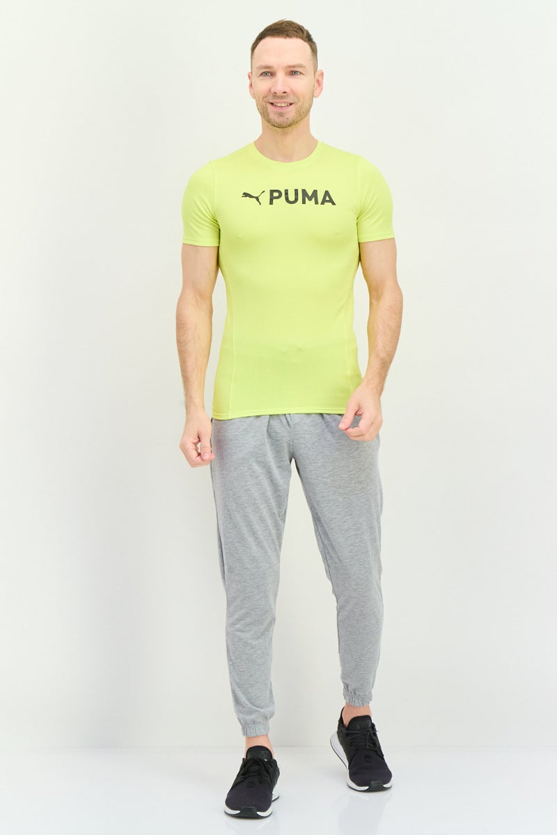 PUMA Men Sportswear Fit Short Sleeves Training T-Shirt, Lime Yellow - Image 4