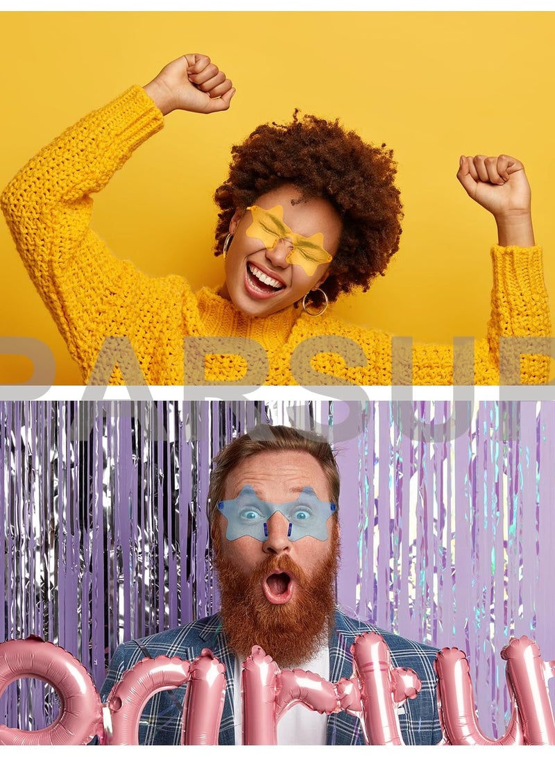 14 Pairs Star Shaped Rimless Sunglasses Frameless Star Sunglasses Transparent Candy Colour Glasses Tinted Eyewear Bachelorette Party Favours Photo Booth Props - Image 5