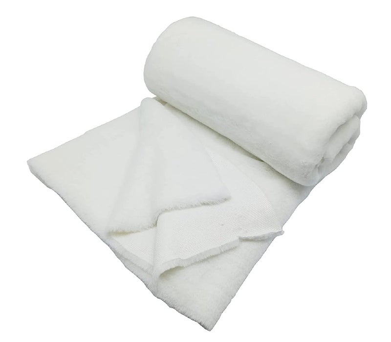 PRANSUNITA PRANSUNITA Super Soft Carpet Fur Cloth Size 38 x 32 Hair Length 10mm Used for Dresses Home Furnishing Soft Toys Making and Jackets Etc Color Cream - Image 1