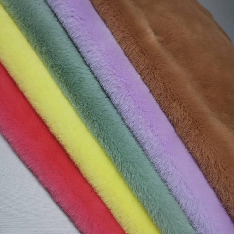 PRANSUNITA PRANSUNITA Super Soft Carpet Fur Cloth Size 38 x 32 Hair Length 10mm Used for Dresses Home Furnishing Soft Toys Making and Jackets Etc Color Cream - Image 5